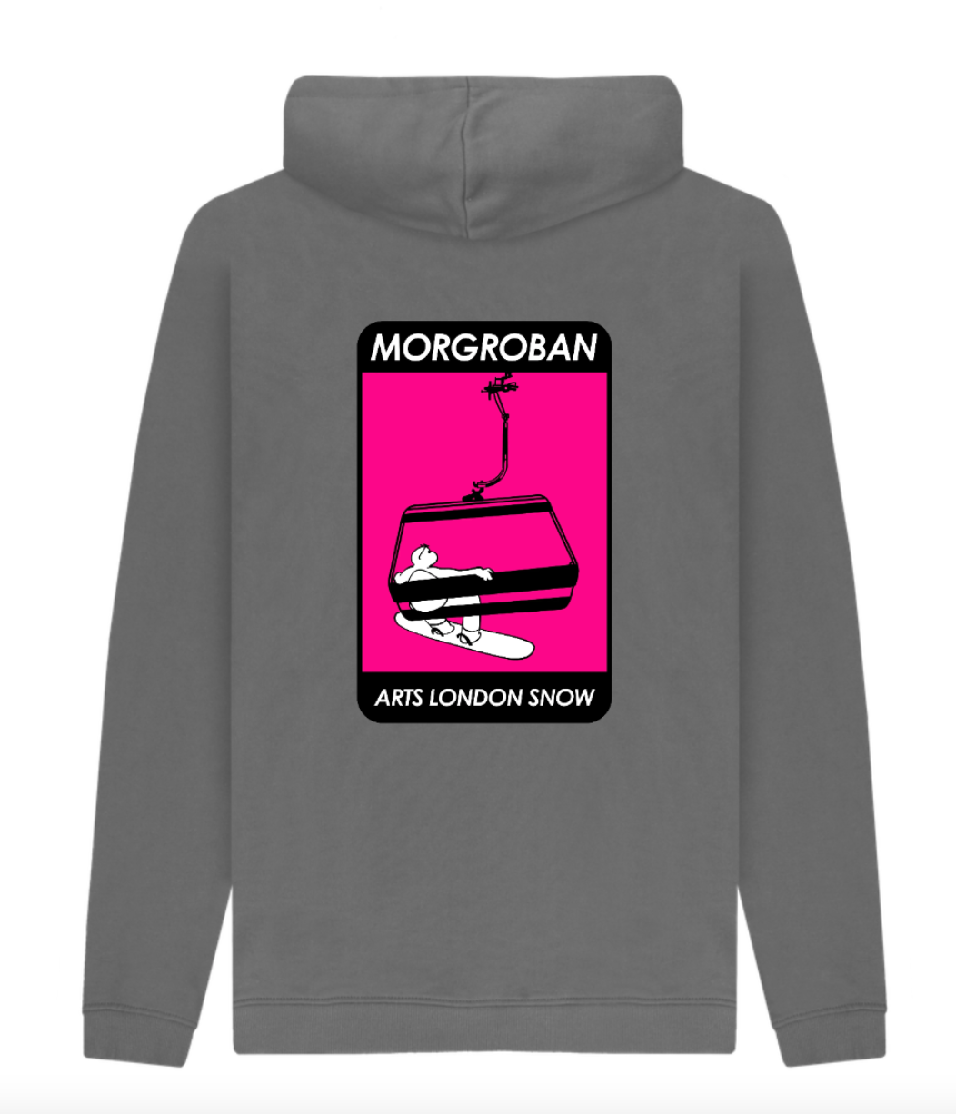 Arts Snow Hoodie [White/Pink]